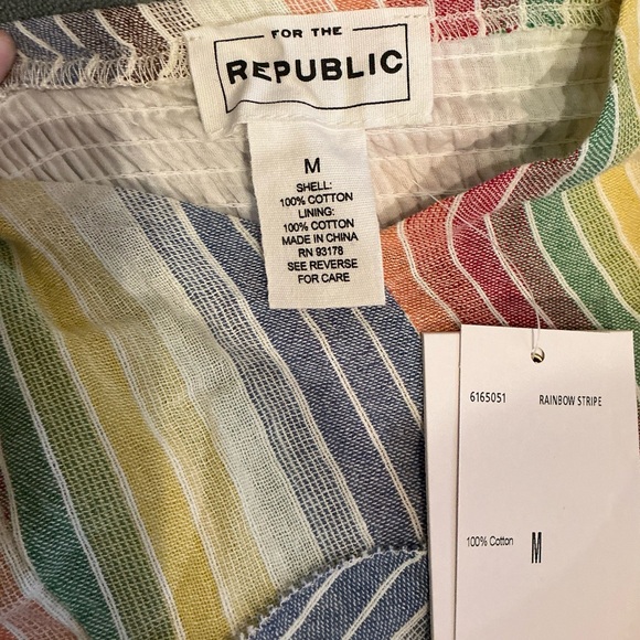 NWT For the republic Rainbow Striped Maxi Dress size medium - Picture 6 of 6